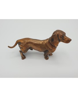 Dachshund dog in lost wax bronze