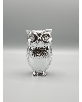 Owl in silver color marble dust