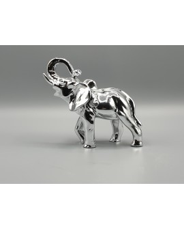 Small elephant in silver color marble dust
