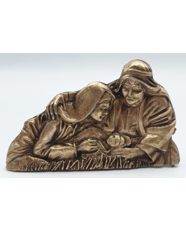 Christamas Nativity scene in brass-plated alloy NT11