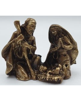 Christamas nativity scene in brass-plated alloy NT12