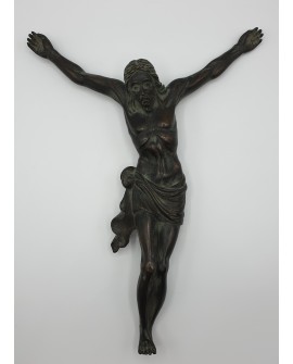 Crucifix in lost wax casted black bronze  CR4