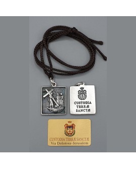 Medal of IV station of the way of the cross-Via Dolorosa the Way of the Cross of Jerusalem
